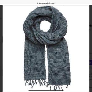 Fair Trade Marquet Free Weave Scarf ~ Charcoal Gray~